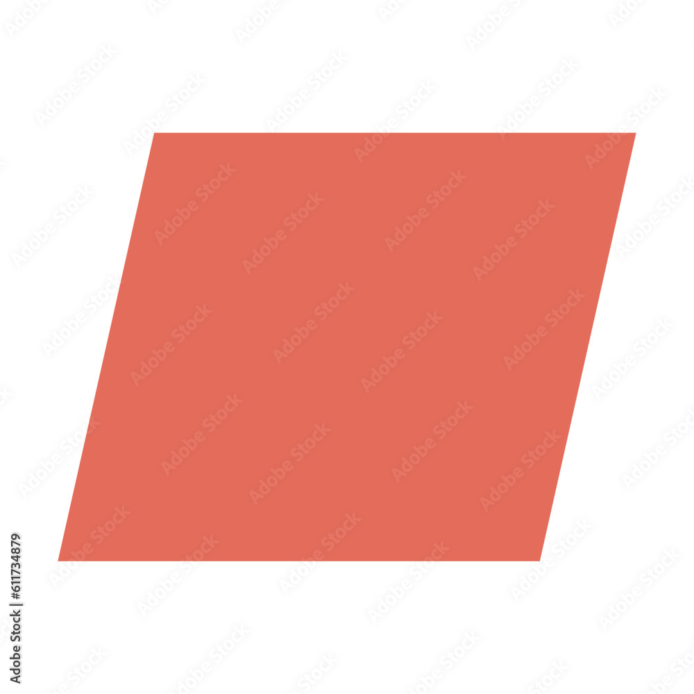 Parallelogram geometric shape element symbol for preschool education for kids mathematics learning illustration Parallelogram geometric shape element symbol for preschool education for kids mathematics learning illustration
