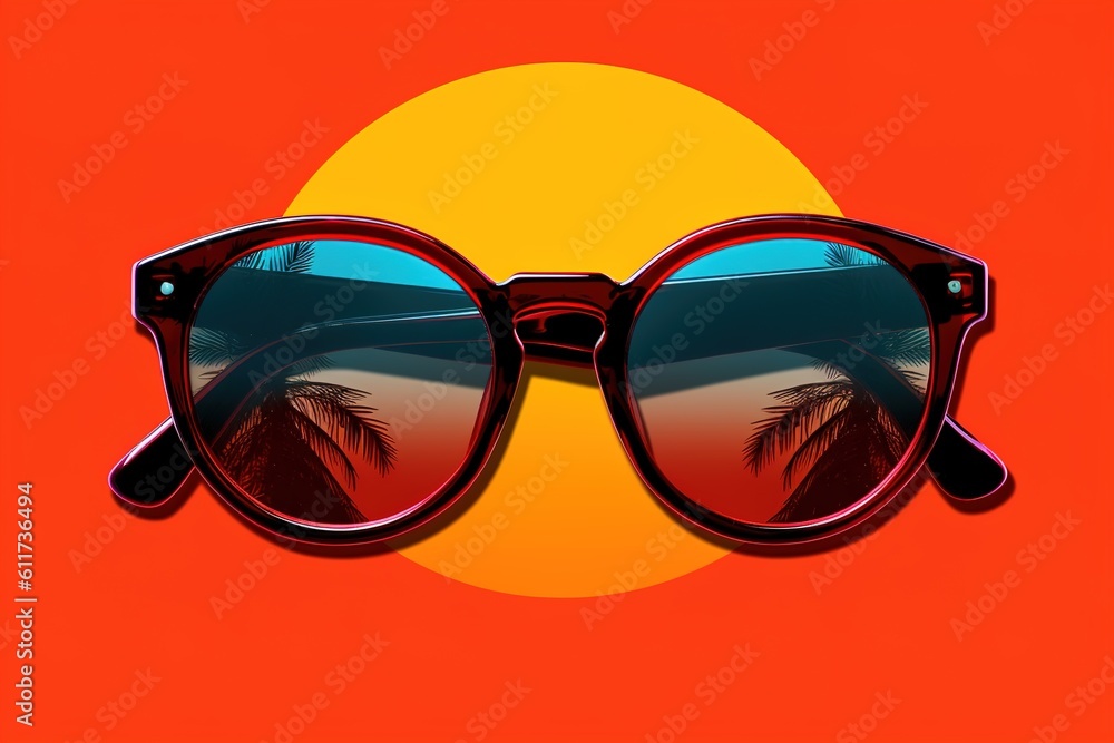 sunglasses on a summer background sunglasses on a summer background