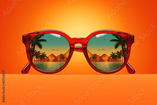 sunglasses on a summer background © stasknop