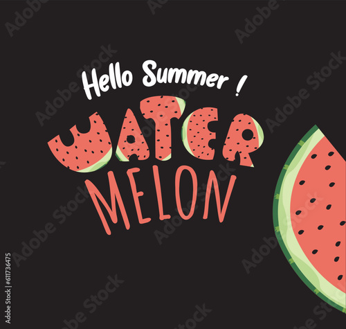 card with watermelon
