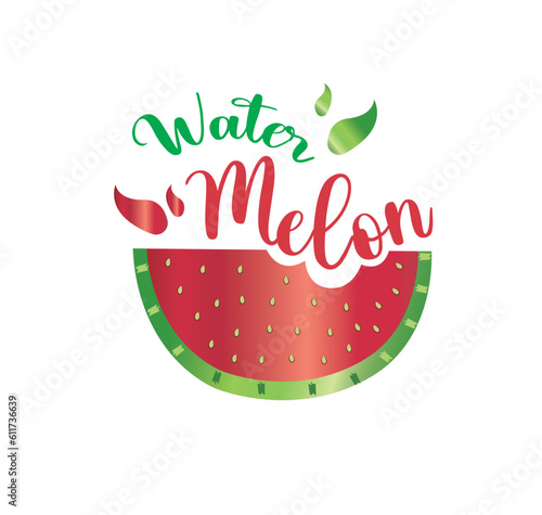 watermelon lettering