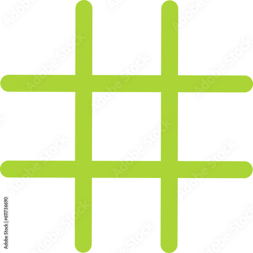 green hash tag