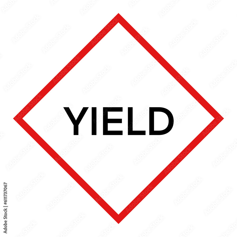 Road Sign Simple Vector PNG Quote Yield Red Road Sign Simple Vector PNG Quote Yield Red