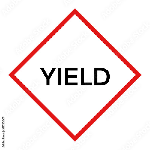 Free Download Road Sign Simple Vector PNG Quote Yield Red - GFXLoad