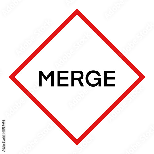 Free Download Road Sign Simple Vector PNG Quote Merge Red - GFXLoad