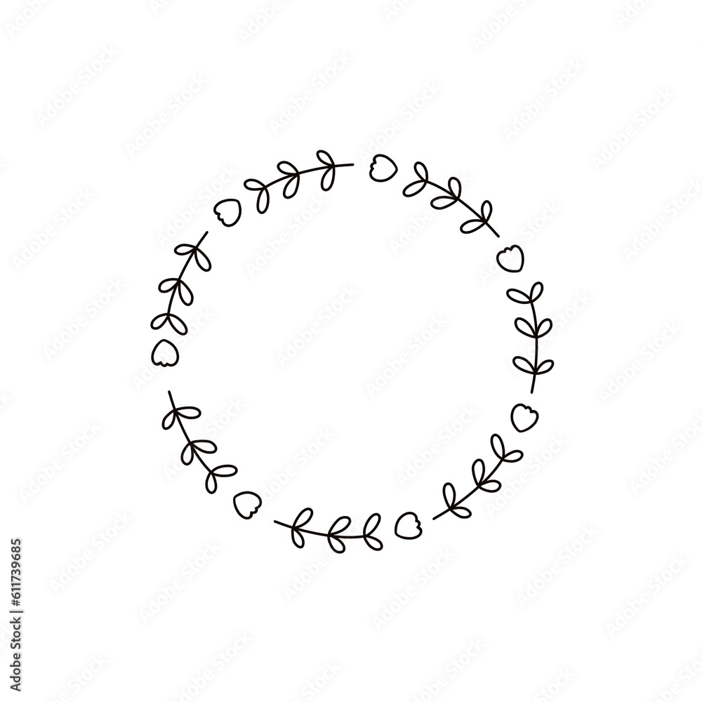 Hand drawn floral frame Hand drawn floral frame