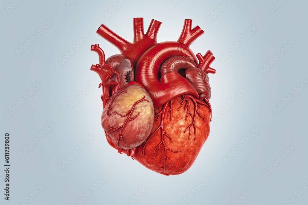 Pericarditis - Understanding the Inflammation of the Cardiac Tissue due to Rheumatic Fever or Chronic Disease in Nubes: Generative AI - obrazy, fototapety, plakaty 