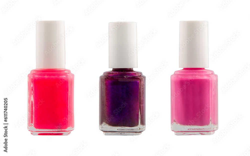 Set glass bottle of nail polish isolated on white background.
decorative cosmetics. Set glass bottle of nail polish isolated on white background.
decorative cosmetics.