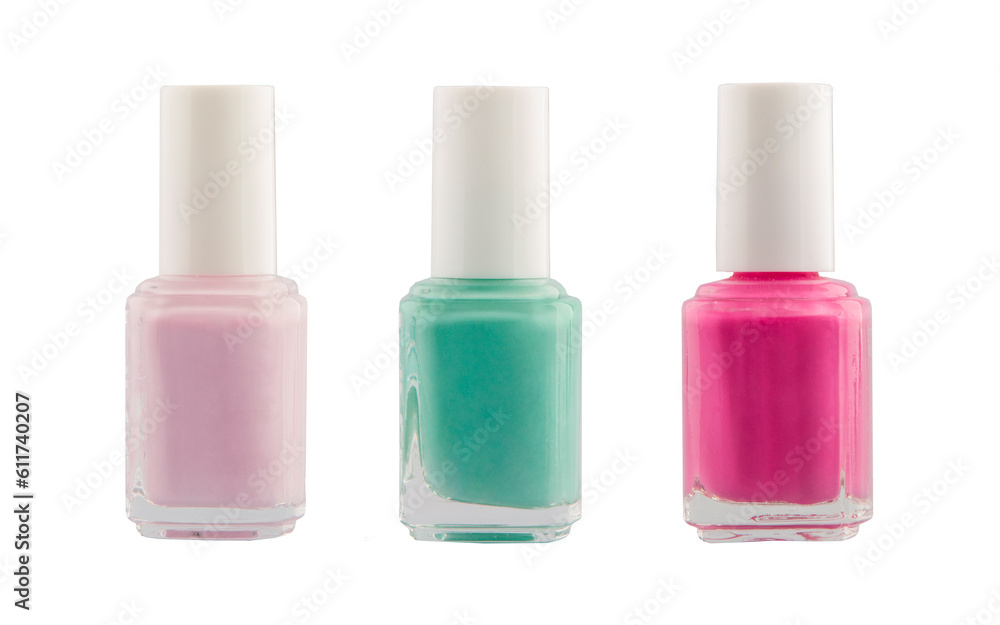 Set glass bottle of nail polish isolated on white background.
decorative cosmetics. Set glass bottle of nail polish isolated on white background.
decorative cosmetics.