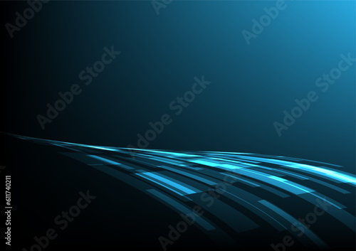 Speed light movement technology hitech modern background. Blue background futuristic. Curve line race effect. banner, poster, cover design