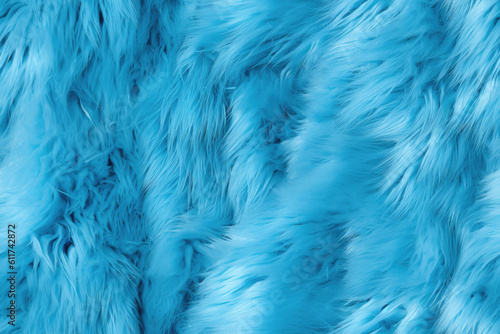 Nahtlos wiederholendes Muster - Blau Flauschig weiches Fell oder Pelz Textur