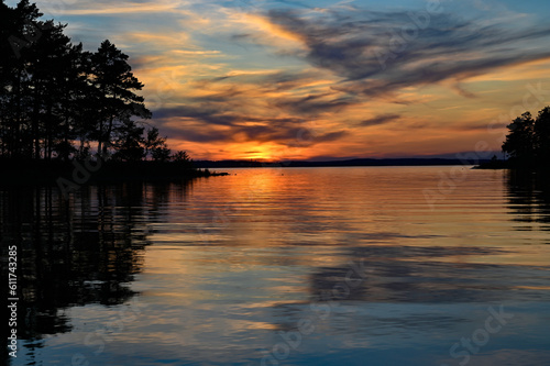 Sunset over lake Vattern in Sweden june 4 2023 © Jonas
