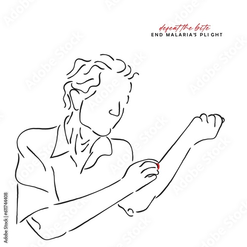 person scratching