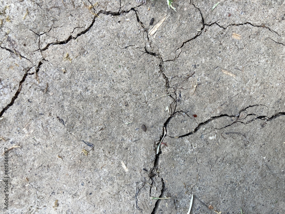 Obraz premium dried up, cracked clay soil during a drought