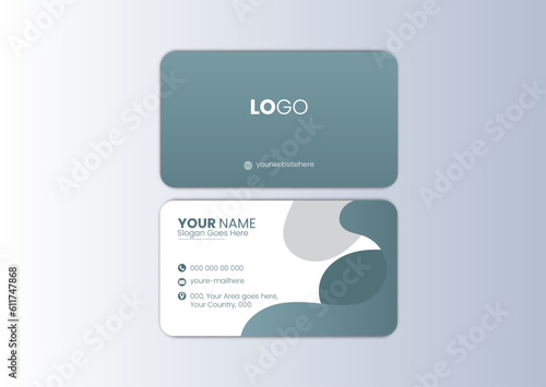 Abstract Vector Business Card Template.