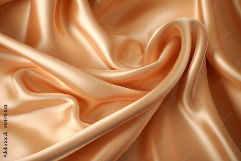 Fototapeta premium Silky or silk texture fabric material wallpaper background texture. Luxury satin flowing velvet cloth pattern. Generative AI