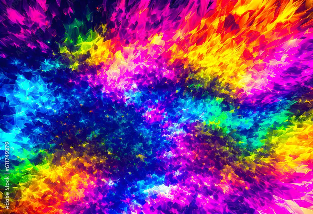 abstract background A wide variety of colorful patterns. background with colorful spectrum bright neon rays and glowing lines. AI Generative, illustration.