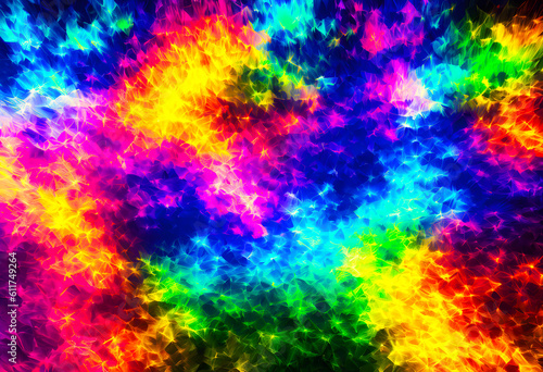 abstract background A wide variety of colorful patterns. background with colorful spectrum bright neon rays and glowing lines. AI Generative  illustration.