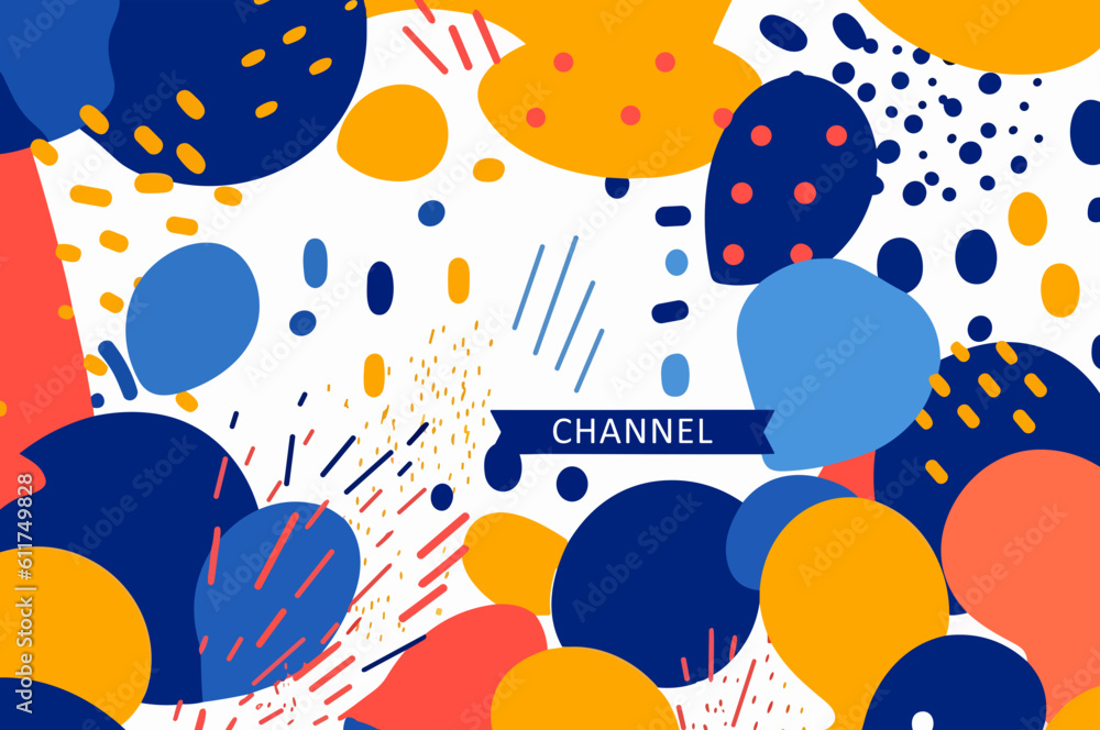 Fototapeta premium Abstract composition with geometric shapes and lines. Vector illustration in flat style