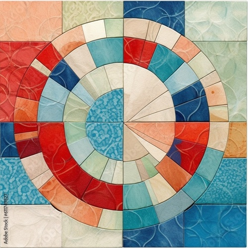 illustrated beachball layered paper