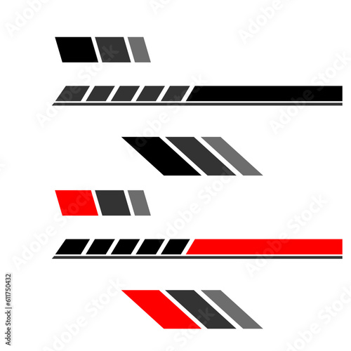 vector stripe sticker design for car body. 