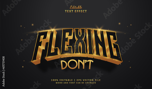 Text Effect Flexing. Editable Text Effect Style Luxury.