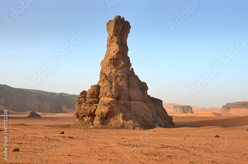 Panorama of the Sahara Desert in Algeria
