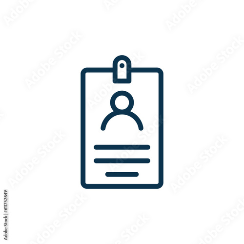Name Tag Icon Vector Template