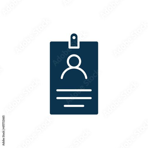 Name Tag Icon Vector Template