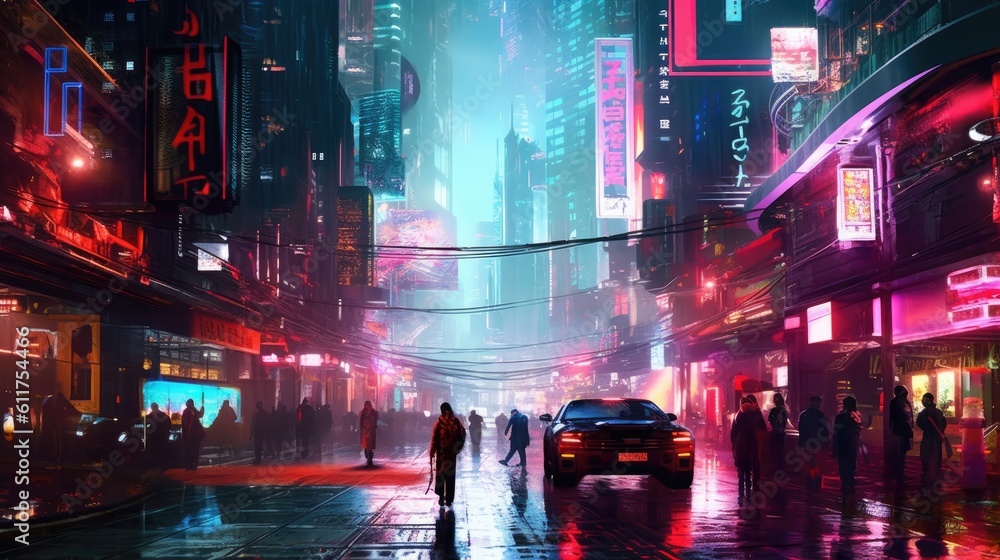 futuristic fantasy scene where a skilled warrior engages in a high-tech battle against robotic adversaries, set in a sprawling cyberpunk cityscape futuristic fantasy scene where a skilled warrior engages in a high-tech battle against robotic adversaries, set in a sprawling cyberpunk cityscape
