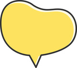 blank yellow speech bubble