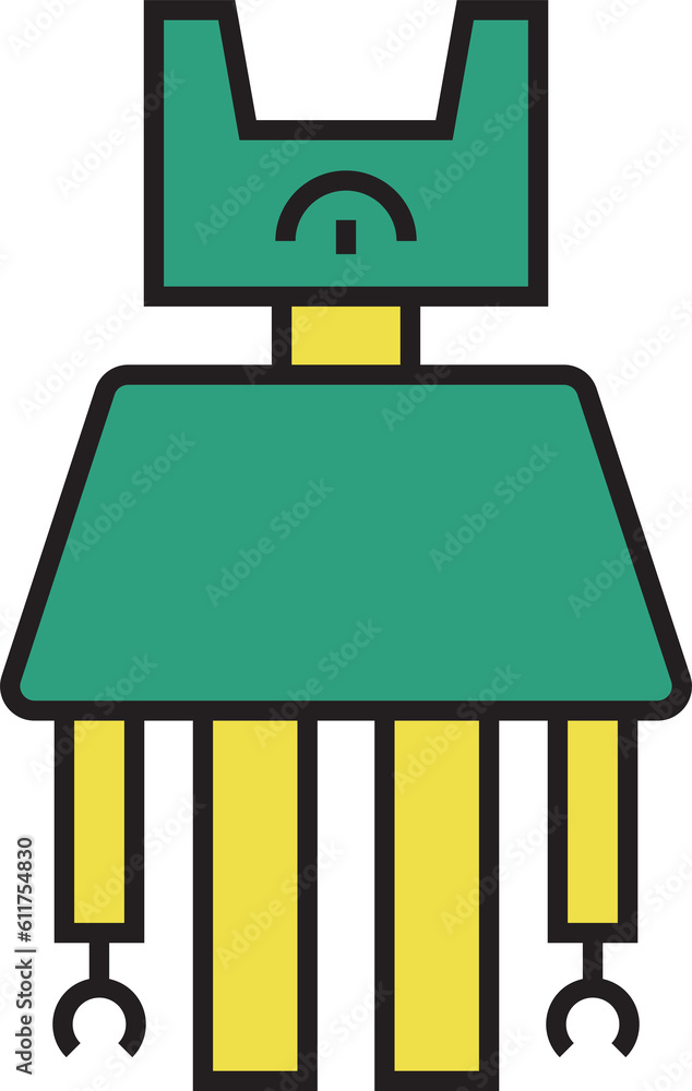 cartoon robot character icon cartoon robot character icon