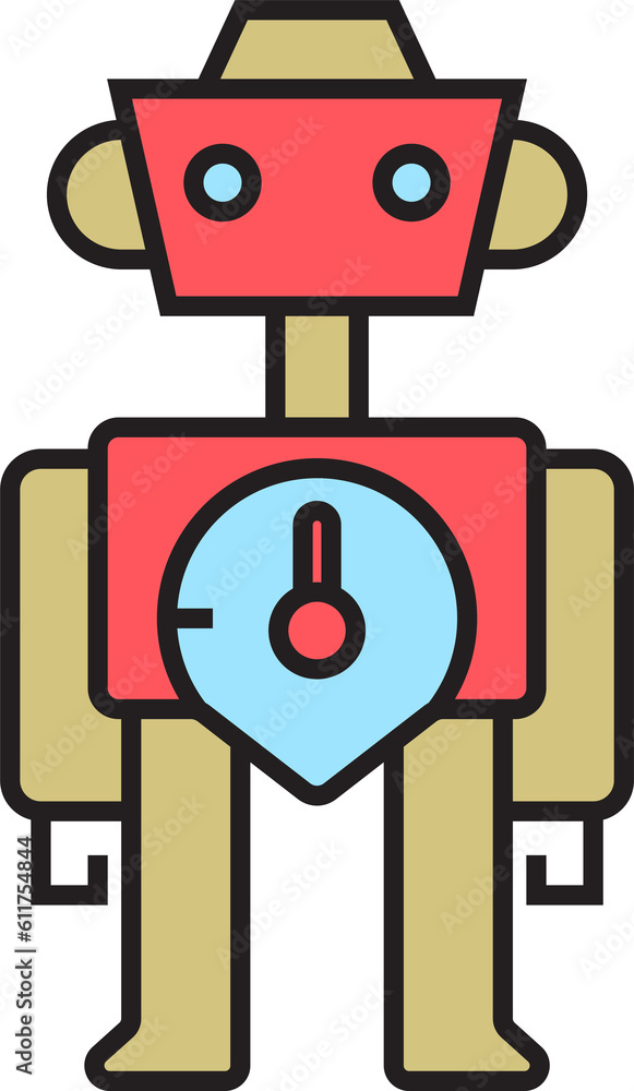 cartoon robot character icon cartoon robot character icon