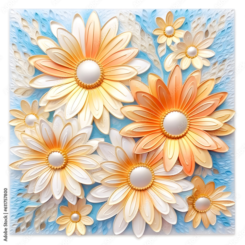 3D flower design, created with Generative AI technology 3D flower design, created with Generative AI technology