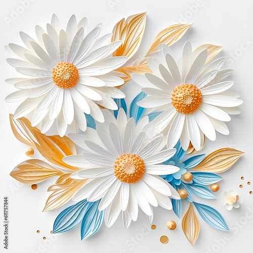 3D flower design, created with Generative AI technology