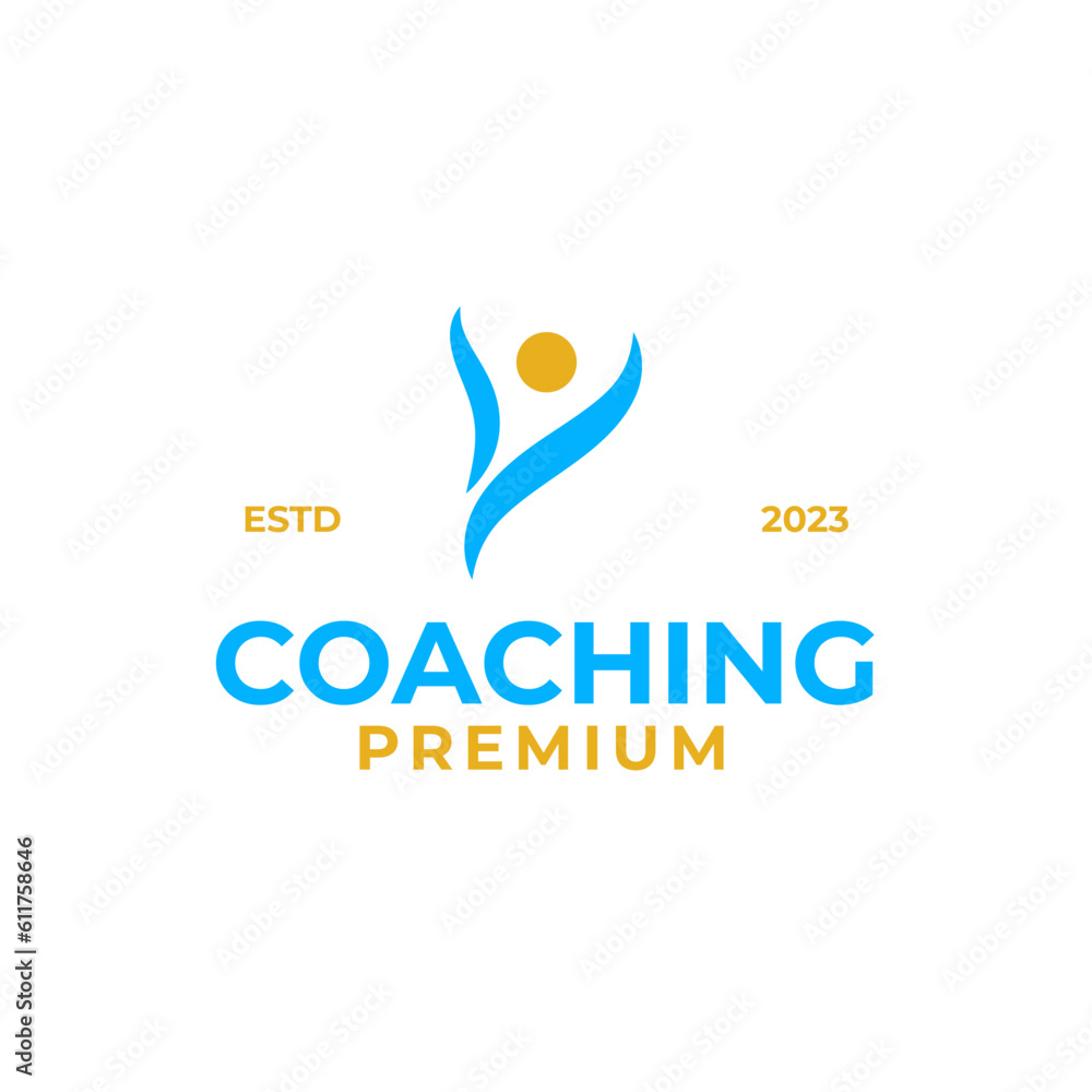 Coach success logo design for life coaching design vector illustration symbol icon Coach success logo design for life coaching design vector illustration symbol icon