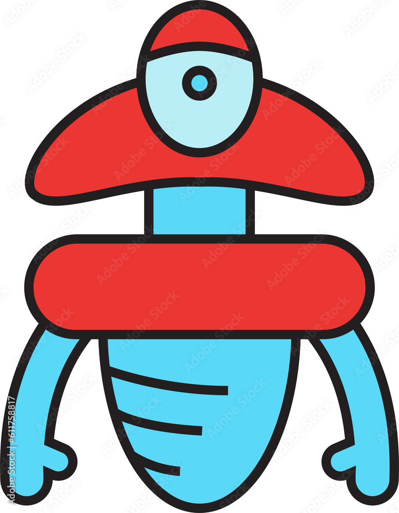 Fototapeta premium cartoon robot avatar