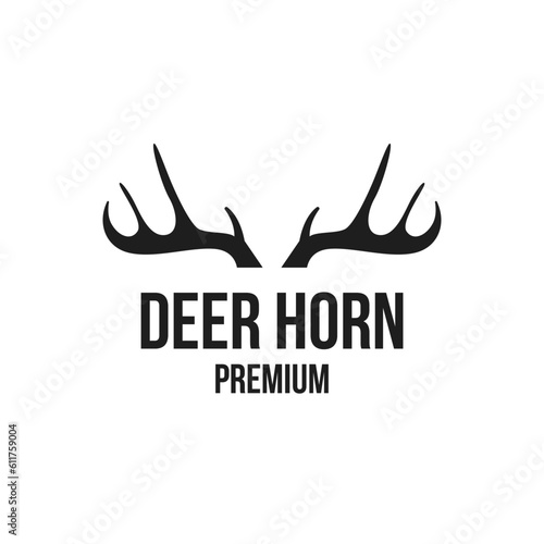 Deer horn logo animal design vector illustration symbol icon