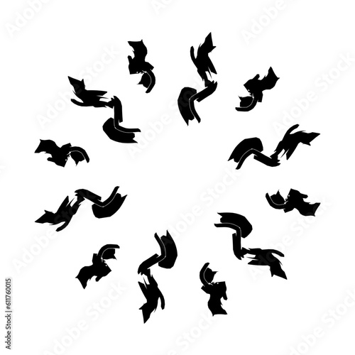 abstract black fire motive pattern