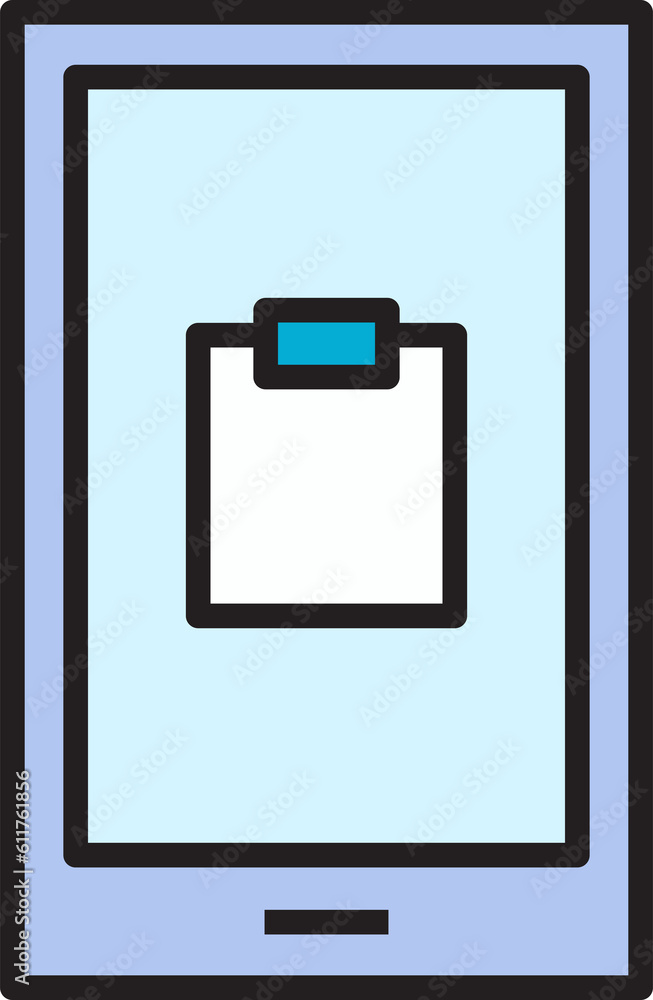 smartphone and clipboard icon smartphone and clipboard icon