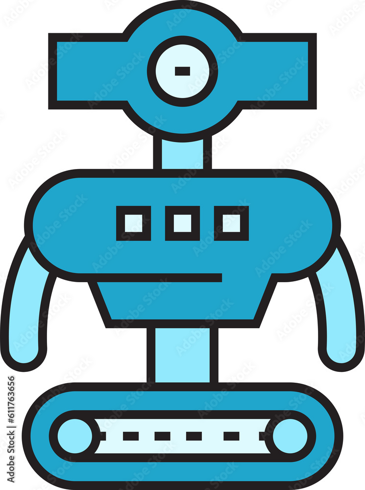 robot character icon illustration robot character icon illustration