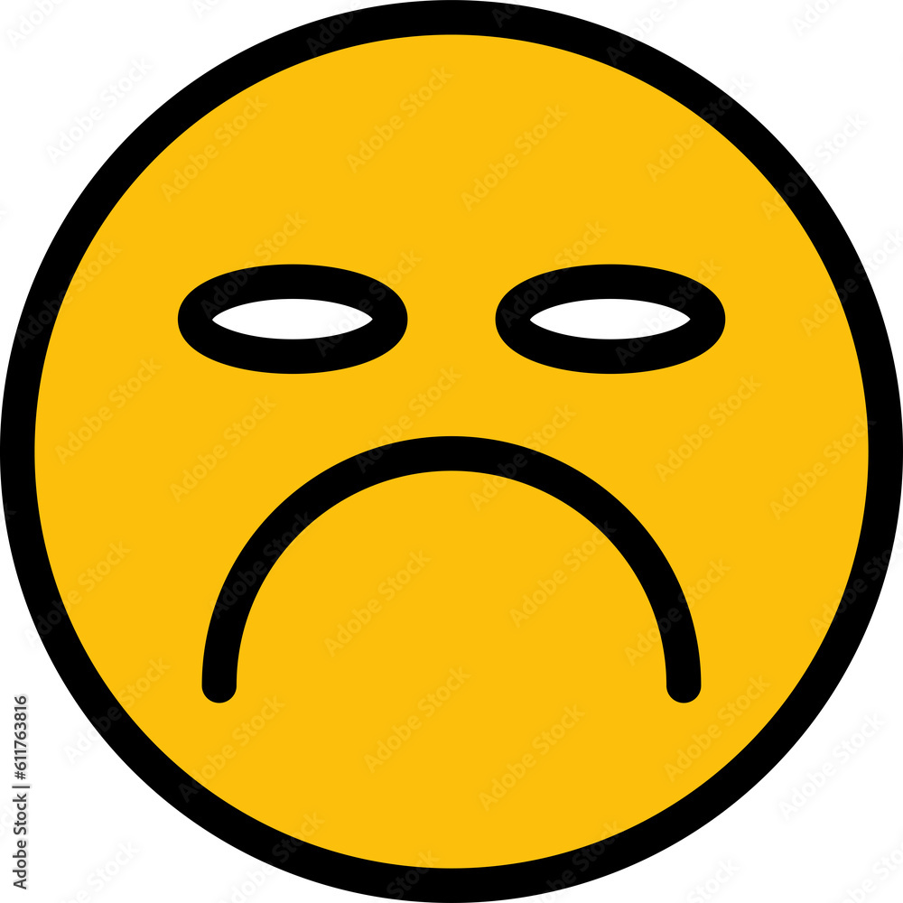 Fototapeta premium bored face emoticon