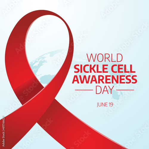 world sickle cell awareness day design template for celebration. sickle cell awareness design. blood vector design. red ribbon design.
