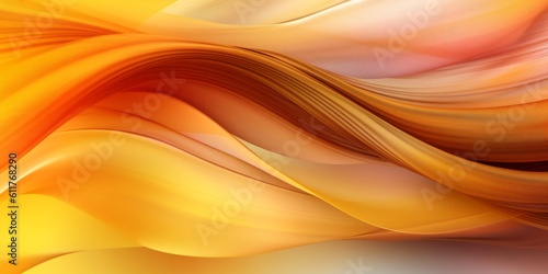Vibrant abstract backdrop resembling fluid textiles, with yellow and orange hues, Generative AI