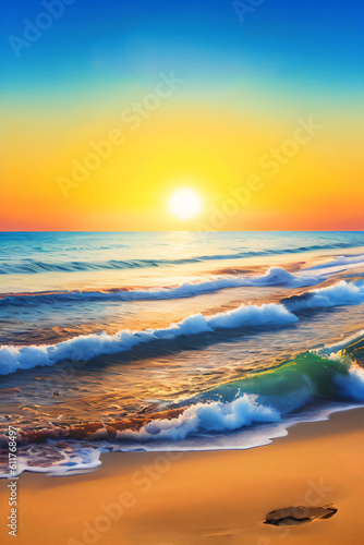 Flyer Background Beach Sunset