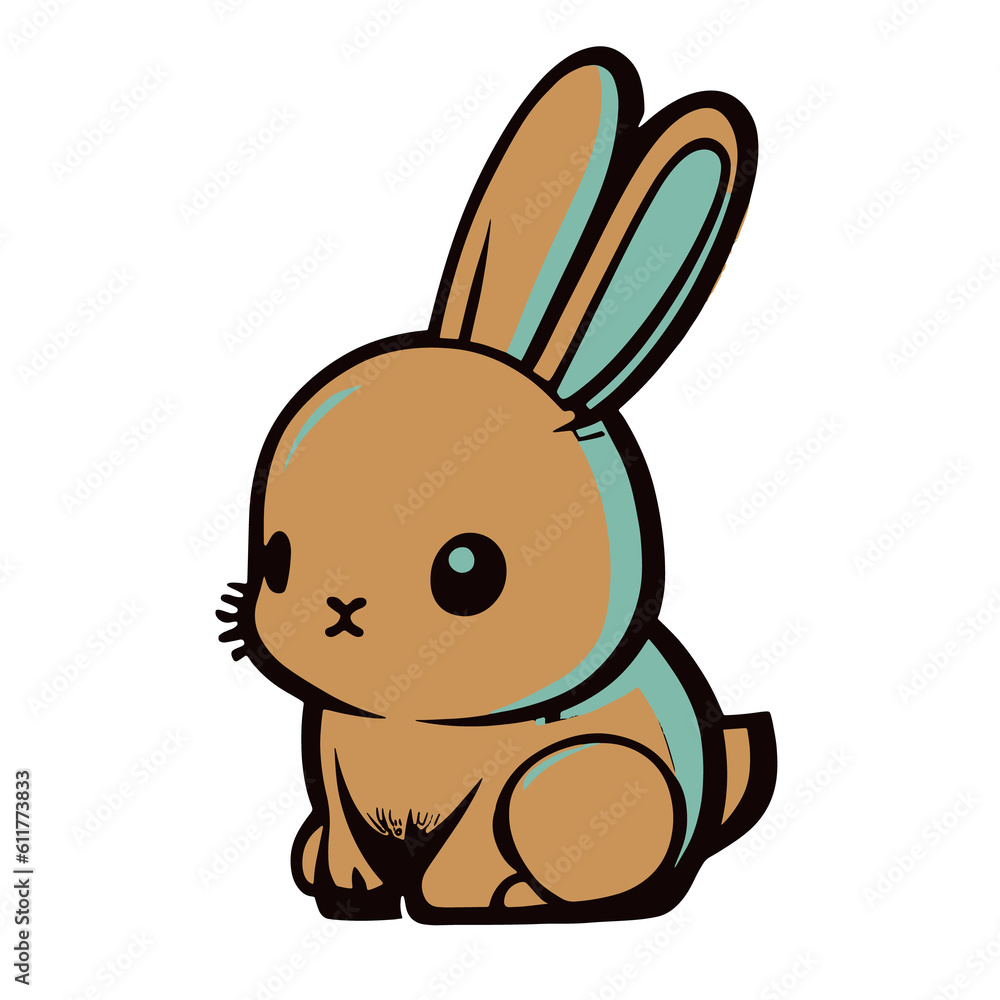 Cartoon Rabbit Design, Png, illustration, Generative AI Cartoon Rabbit Design, Png, illustration, Generative AI