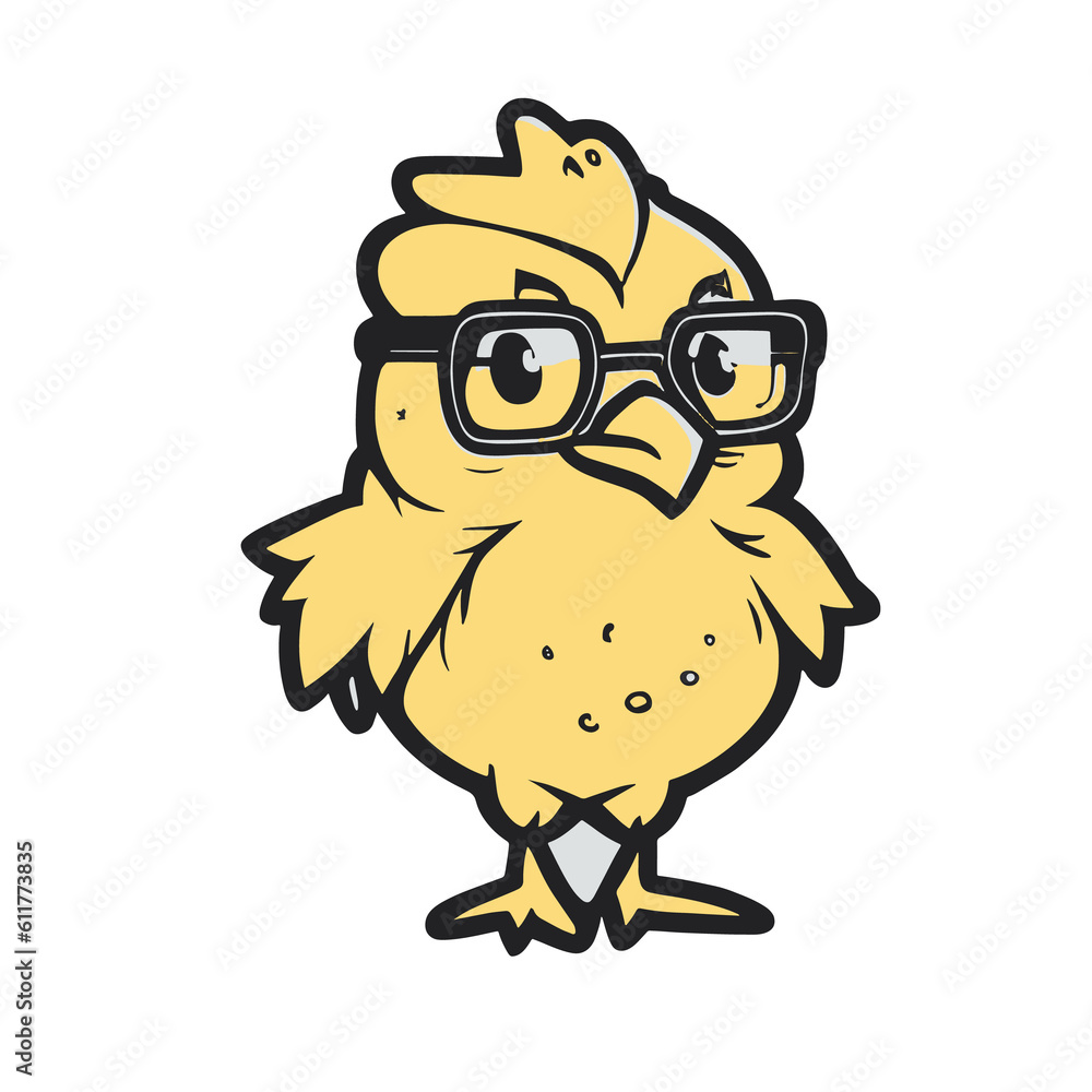 Cartoon Chick Design, Png, illustration, Generative AI Cartoon Chick Design, Png, illustration, Generative AI