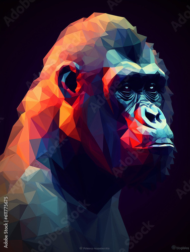 Gorilla Low-Poly Animal