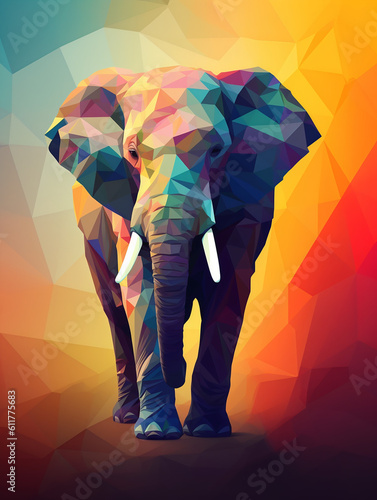 Elephant Low-Poly Animal