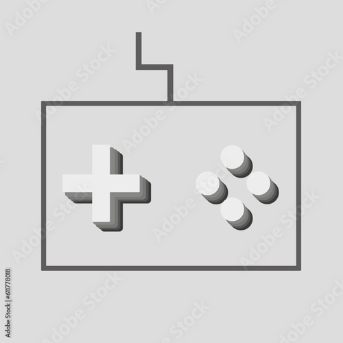 isometric gamepad vector clipart illustration